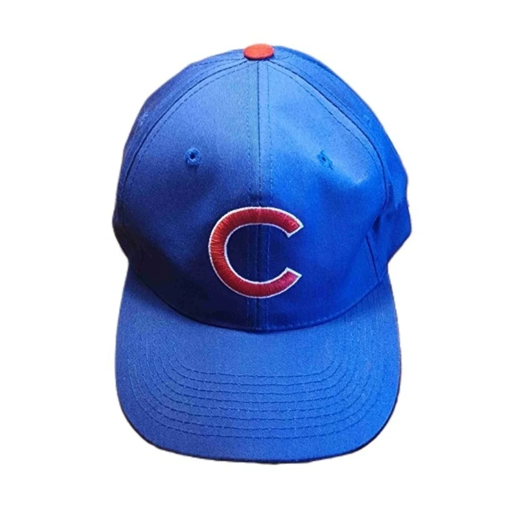 Chicago Cubs Baseball Cap Blue Red C Logo Adjustable Snapback Outdoor Kids S/M‎